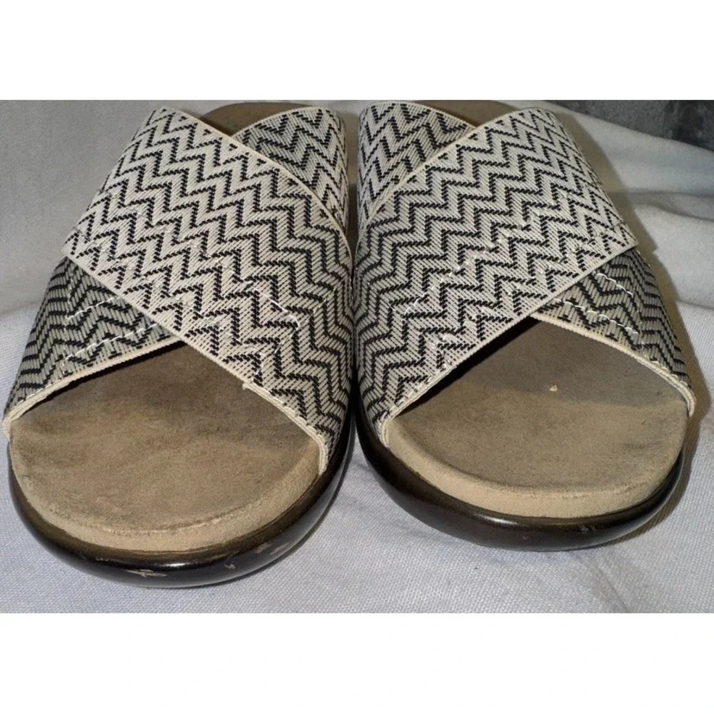 Raffini Nolce Natural Multicolor Slide Sandals Size 9.5 US / 40 EUR
